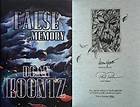 False Memory SIGNED by Dean Koontz 1ST/1ST (1999, Hardcover)