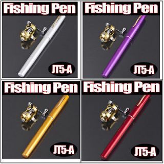   Travel Compact Fishing Tackle Fish Pen Rod Pole Reel Combos Telescopic