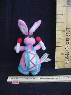 Pink Energizer Bunny Bean Bag Toy 1997 Drum & Sticks