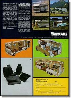 1970 Winnebago motorhome trailer & camper   cutaway and photo ad