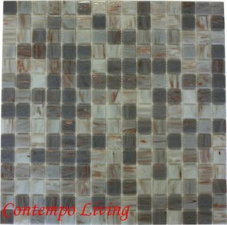 Glass Mosaic Countertop Kitchen Backsplash Tile Grey