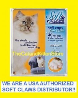 Soft Claws Paws Nail Caps for Cats Kittens CLS Cleat Lock System SIZE 