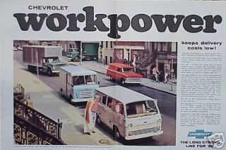 1965 Chevy Panel Truck Van ORIGINAL OLD AD 5+=FREE SHIP CMY STORE MORE 