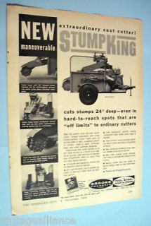 STUMP KING CUTTER Brooks Products Division 60s Print Ad