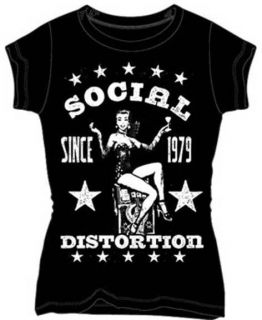 SOCIAL DISTORTION   Since 1979   Girlie T SHIRT top S M L XL Brand New 