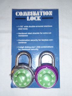 New Master Lock Combination 2 Pack School Locker, Bike.
