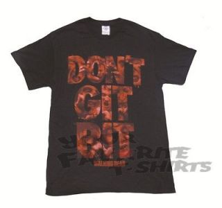 The Walking Dead Dont Get Bit Zombie Licensed Adult Shirt S 3XL