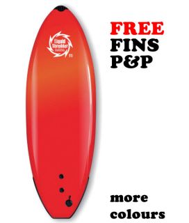 LIQUID SHREDDER 50 CLASSIC SERIES KIDS SURFBOARD inc Fins and P&P