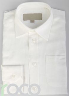 BOYS WHITE WEDDING PAGEBOY PROM LINEN SHIRT for suits