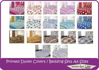   & Pillow Case Quilt Cover Bedding Set Single Double King Super King