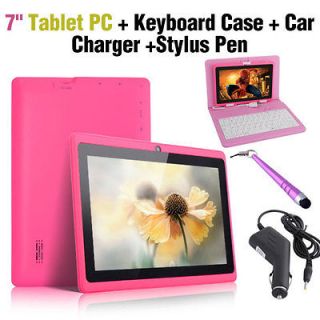   Android 4.0 Capacitive Tablet PC with Keyboard Case Car charger Stylus