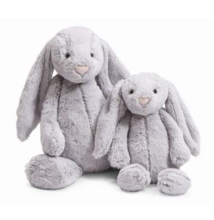 Jellycat Large Bashful Grey Bunny Rabbit 15 Plush Stuffed Animal