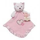   Pink Cat Hearts Baby Rattle Security Blanket Blankie Lovie Lovey NWT