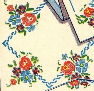 Hand Embroidery Pattern 116 Petit Point for Large Table Cloths Scarfs 