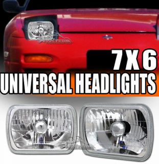   /H6052/H6054 Sealed Beam Replacement Chrome Clear Headlights L+R 13