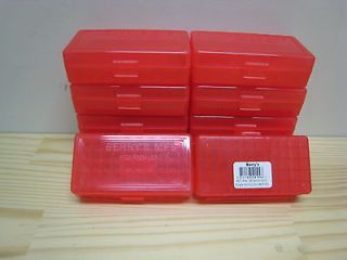 9mm/380/32ACP 50rd Plastic Ammo Box/Case Red 10ct