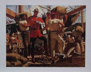 Arnold FRIBERG Giclee Canvas Trail Ends at the Sea RCMP