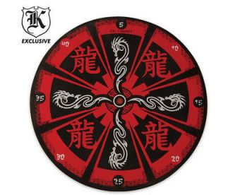 15 RED DRAGON THROWING TARGET BOARD Knife Axe