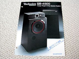 Technics SB 4500 speaker brochure catalogue