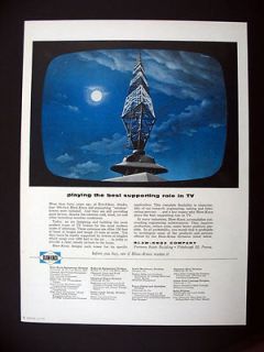 Blaw Knox TV Television Antenna Towers 1954 print Ad advertisement