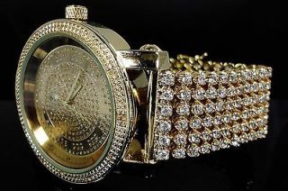   Max Jojino jojo Joe Rodeo Yellow Gold Fin Genuine Real Diamond Watch