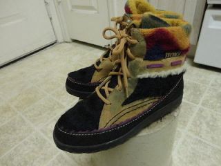   COND FEW TIMES USED VINTAGE TECNICA GOAT FUR BOOTS MADE IN ITALY YETI