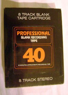 SEALED BLANK 40 MINUTE RECORDING 8 TRACK TAPE