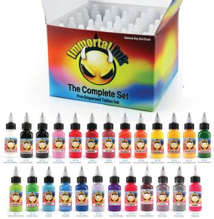   TATTOO INK 25 PACK Complete Color Set 1oz Bottles Color Ink Supply