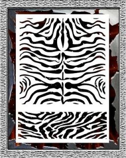 Tiger/Zebra Texture Airbrush Stencil Template Paint Quilting Wall New 