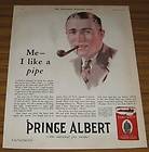   Ad Prince Albert Pipe and Cigarette Tobacco Man Smokes His Pipe