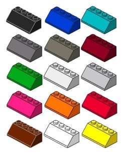 Lego Roof Tiles 2x4 Slope 45* You choose your Color x10 Pieces *NEW 