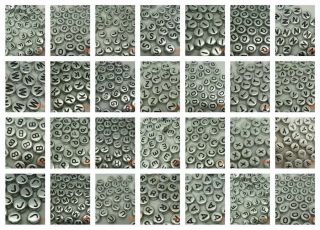 10g 70pcs Charm Coin Rondelle Silver Acylic Alphabet Letters Craft 