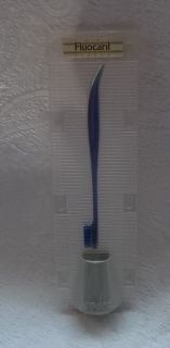   Vtg NIB Philippe Starck Fluocaril Blue Toothbrush and Holder 1989