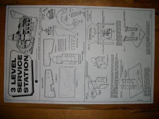   INSTRUCTIONS 4 TIN TOY METAL GAS SERVICE CENTER STATION PLAYSET