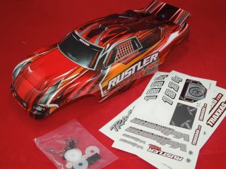 TRAXXAS RUSTLER VXL (RED) BODY AND DECALS NEW xl 5 brushless new 