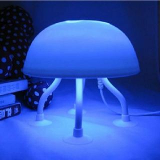   Dual Purpose Blue White Light DIY LED Jellyfish Lamp Desk Night Light
