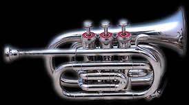 BRS EHS silver pocket trumpet bb pitch cornet brass Musical 