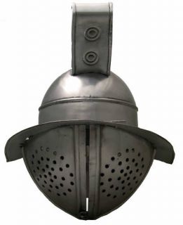 Adult Gold And Silver Roman Trojan Gladiator Costume Helmet