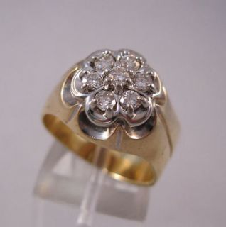   Mens 14K Diamond Ring .28 cts SI1 G 7.9g Size 8 Wedding Engagement