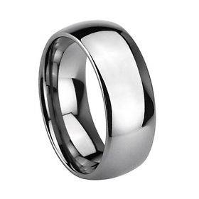 Tungsten Carbide Ring 8MM Men Irresistible Classic Dome Ring Wedding 