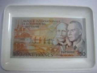 100 CENT FRANCS LUXEMBOURG 1981 TRAY by MEBEL ITALY