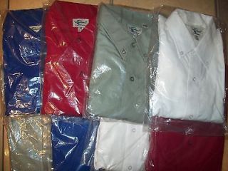   Mens Long Sleeve red blue green white Oxford Shirts size S M L XL 2XL