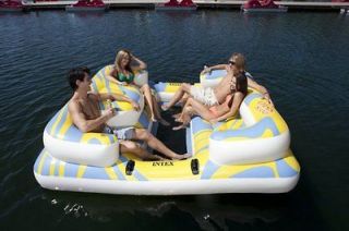 INTEX Oasis Island Inflatable Lake & River Seated Floating Water 