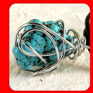 Lmit Turquoise White gold GPVintage Antique Style Jewelry Charm 
