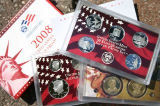 2008 United States Mint ANNUAL 14 Coin SILVER Proof Set  