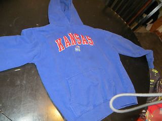 Kansas University Jayhawks Hoodie/Sweatsh​irt Size 14/16 Blue with 