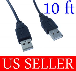 10Ft 10FEET USB2.0 Type A Male to Type A Male Cable Cord Black(U2A1 A1 
