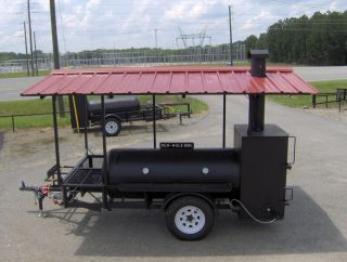 RIB BOX BBQ PIT SMOKER trailer gas starter GRILL /roof