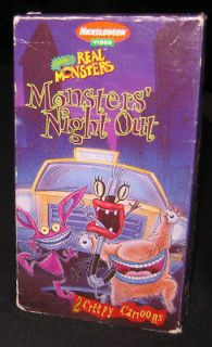   ! Real Monsters Monsters Night Out VHS Cassette   Nickelodeon 1995
