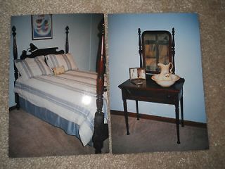 Antique Bedroom with Four Poster Bed and Vanity